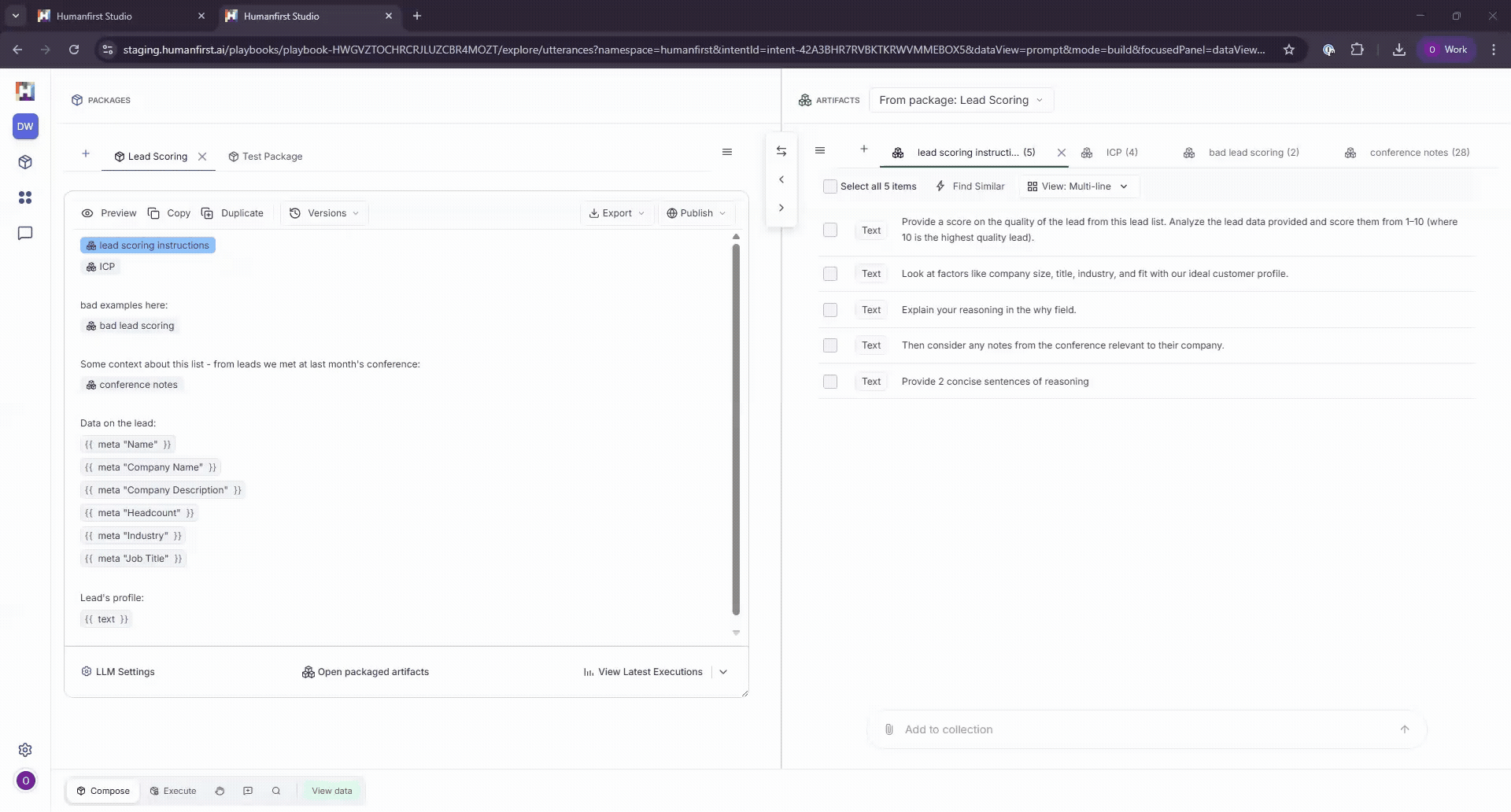 Adding a collection to package